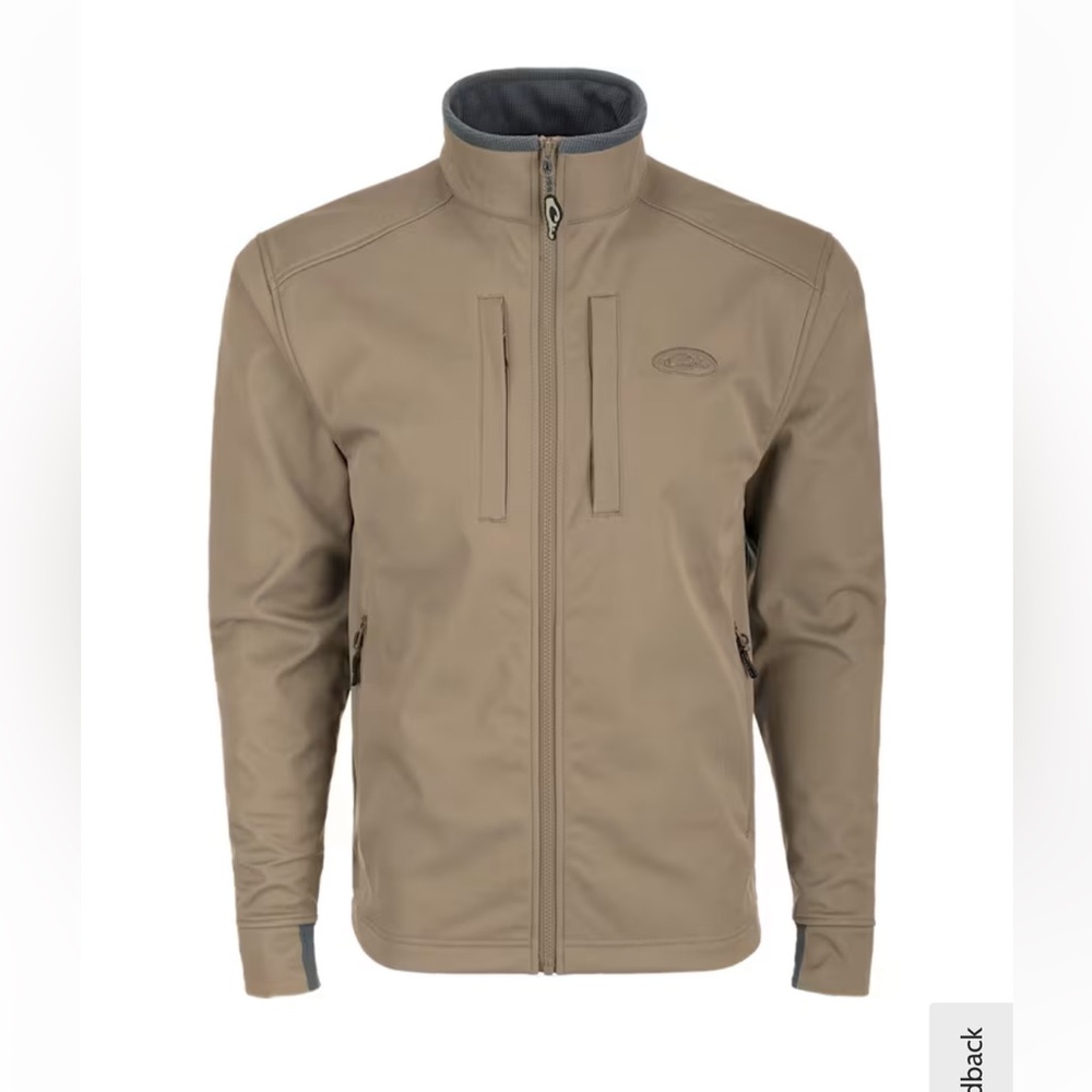 Men's Drake Windproof Softshell Jacket TimberWolf Khaki NWT Sz L retail for $120